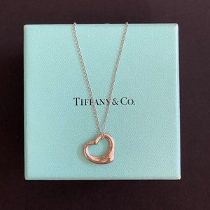 Tiffany & Co. Open Heart Pendant Necklace